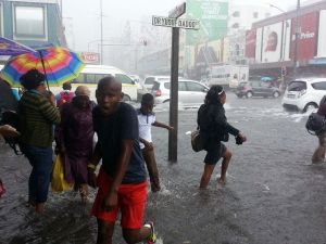 The rains pounded down ferociously  (image from www.sowetanlive.co.za)